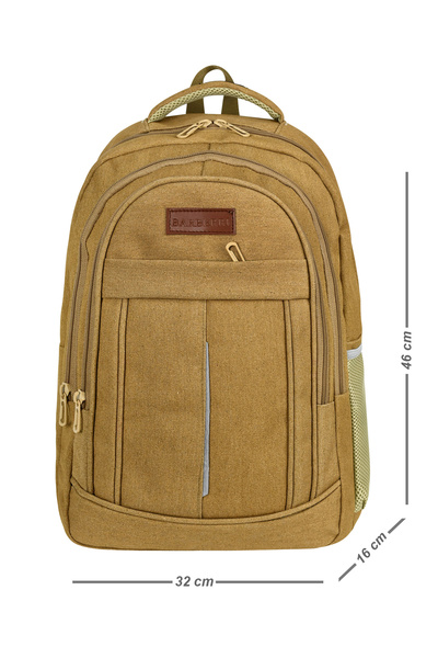 barberri Platneni ruksak sa 4 odjeljka za laptop, detaljan moderni ruksak i š...