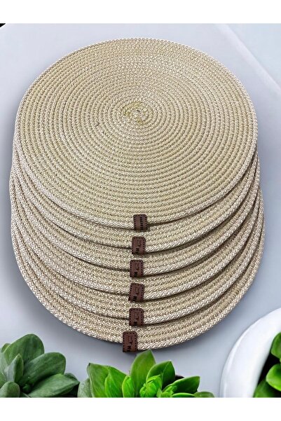 myistasyon "tarzınızı evinize yansıtın" 6 Adet Gold Jüt Supla / Amerikan Serv...