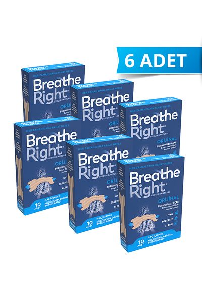 Breathe Right Original Nasal Strip Small/Medium 10 Pieces, 6 Pads