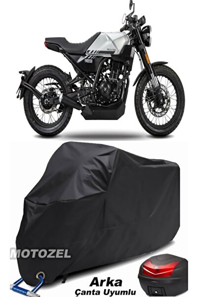 MotoZEL حقيبة خلفية سوداء من Brixton Crossfire 125 وقماش دراجة نارية متوافق م...