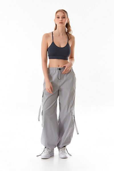 Fulla Moda Cargo Pocket Gabardine Trousers with Waist and Leg Stoppers
