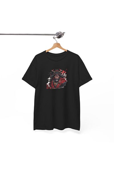 IVART Unisex Old Samurai - 100% βαμβακερό μπλουζάκι με κοντό μανίκι για ποδήλατο
