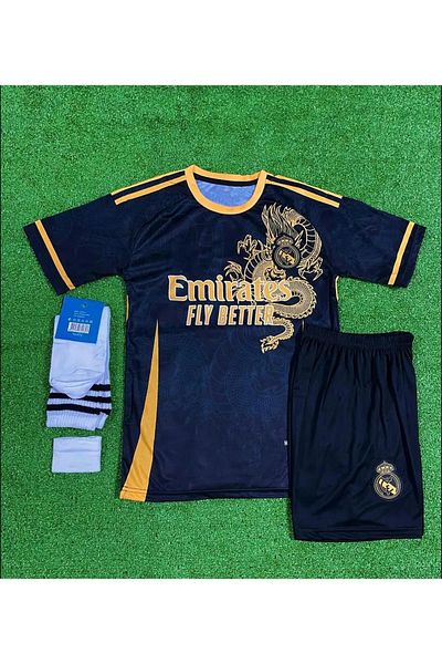 Armageddon Kyli̇an Mbappe 2024/25 New Season Special Concept Kids Jersey Set of 4 (Gold-Black)