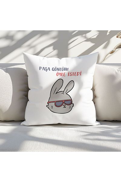 qoeuyl boutique Pasha My Heart Was Like That Printed Funny Fun Gift Fiber Filled Satin Decorative Pillow