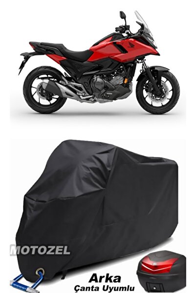 MotoZEL هوندا NC 750 X DCT حقيبة خلفية سوداء وقفل متوافقان مع القماش المشمع ل...