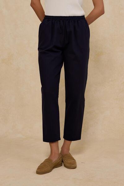 Merve Gültekin İthal Polyviscon Kumaş Jogger Pantolon Siyah