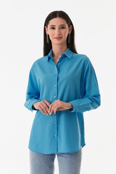 Fulla Moda Cămașă lejeră cu nasturi de bază