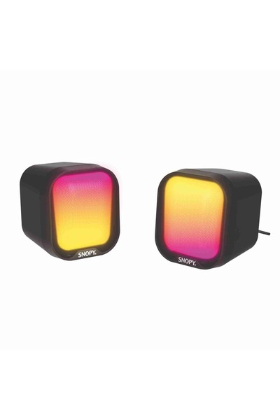 Snopy SN-87U 2.0 Mini RGB Işıklı 2Wx2CH Siyah USB Gaming Speaker Hoparlör