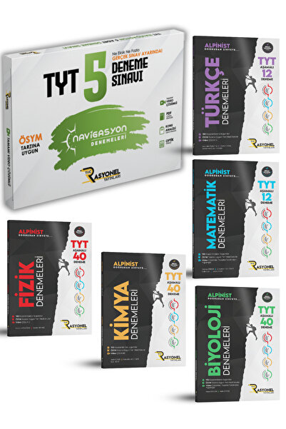 Rasyonel Yayınları TYT Tüm Dersler 5 Genel Deneme ve TYT Matematik-Türkçe-Fiz...