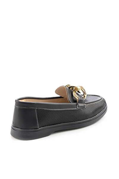 Bambi Siyah Kadın Loafer Ayakkabı K01659110309