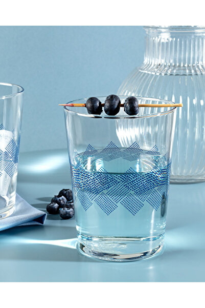 Madame Coco Blue Rugs Pierretta Softdrinkglas 4er-Set - 510 ml