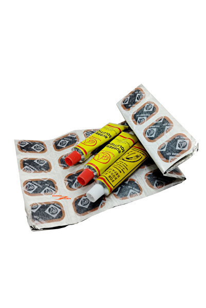 yıldırım nalbur 48 Lİ BİSİKLET LASTİK TAMİR YAMA SETİ 3 ADET YAPIŞTIRICI YAMA...