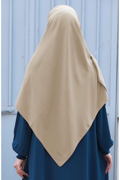suhneva Large Size Beige Medina Silk Scarf