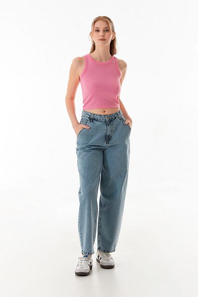 Fulla Moda Blugi Shalwar cu fermoar
