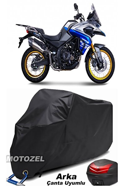MotoZEL حقيبة ظهر Voge 525 DSX سوداء اللون وقفل متوافق مع القماش المشمع للدرا...