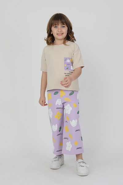 e-çocuk Girl's Top and Bottom Set 2543-1