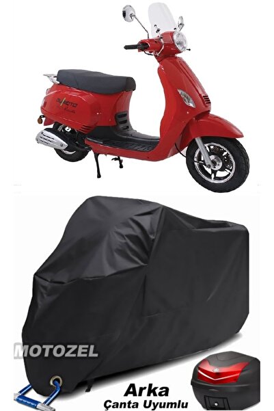 MotoZEL BuMoto/Jinling Monetti 150CC حقيبة خلفية سوداء وقفل متوافقان مع القما...