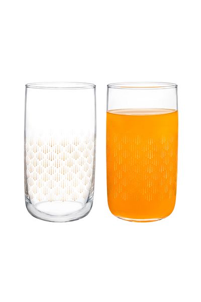 Madame Coco Musette-golden Rain 4-teiliges Softdrink-glas-set