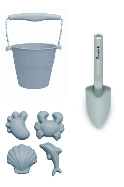 Scrunch Blue Foldable Bucket Shovel Sand Set