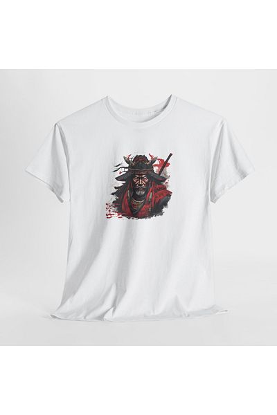 IVART Unisex Old Samurai - 100% βαμβακερό μπλουζάκι με κοντό μανίκι για ποδήλατο