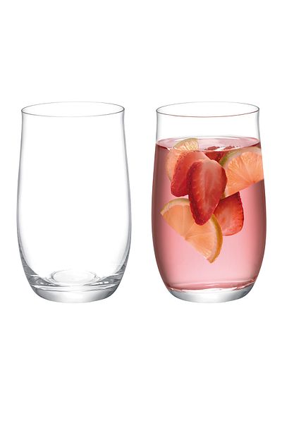 Madame Coco Lucinda 4er-Set Softdrinkgläser aus Kristallglas, 380 ml