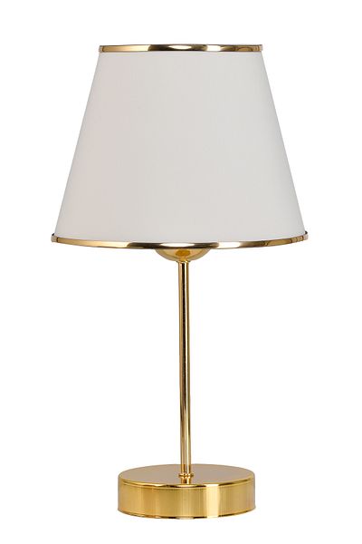EvLight Yesna Gold Lampshade Cream Table Lamp - Metal Leg