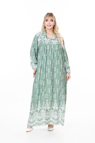 mervemoda γυναικείο μακρυμάνικο plus size υφαντό καλοκαιρινό μακρυμάνικο φόρεμα
