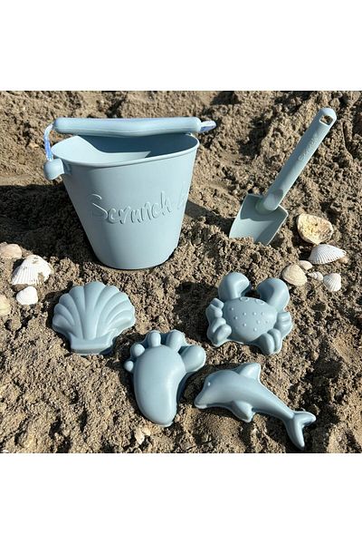 Scrunch Blue Foldable Bucket Shovel Sand Set