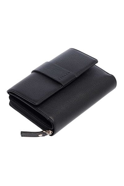 Tergan Black Genuine Leather Women's Wallet - S1Cb 00005813 -A85