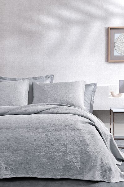 Yataş Matte Double Bedspread Set - Gray