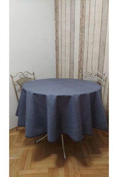 gonk Round, Solid Color, Duck (Liquid Pusher, Stain Proof) Fabric, Tablecloth
