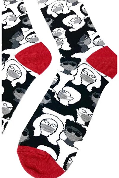 Flora Men's Long Socks - Mask Pattern, Clb