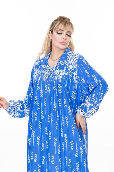 mervemoda rochie de vară cu mânecă lungă, țesută, cu mânecă lungă, mărime mare
