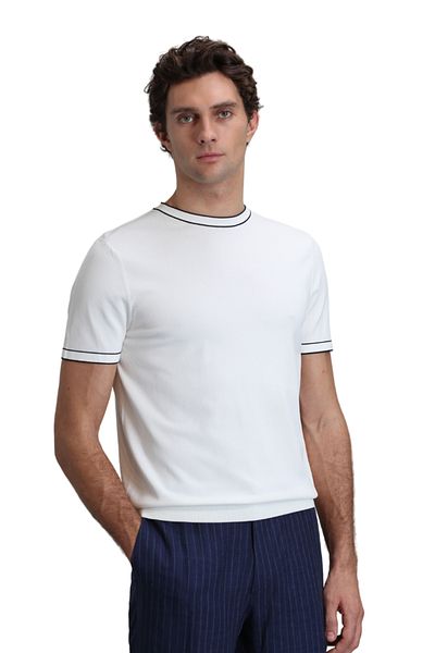 Lufian Men's Sweater Steve Ecru