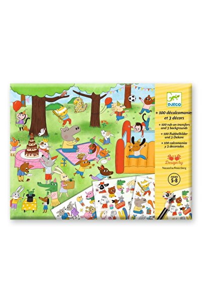 djeco Joc creativ Transferuri cu tematica petreceri, Djeco, editie pentru wee...