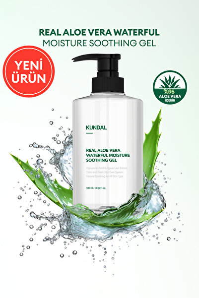 Kundal Hyaluronik Asitli Nemlendirici Aloe Vera Jeli KUNDAL Real Aloe Vera Waterful Moisture Shooting Gel