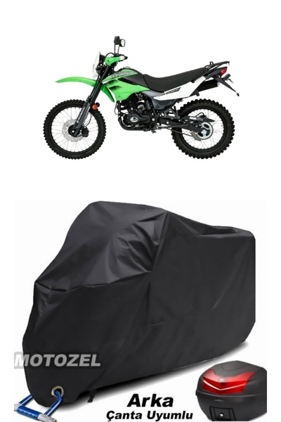 MotoZEL Mondial X-Treme Max 200i Lock Compatible Black Motorcycle Tarpaulin W...