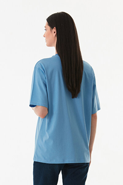 Fulla Moda Μπλουζάκι Oversize με Κεντημένη Κορδέλα