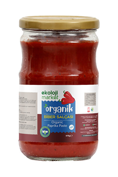 Ekoloji Market Organik Glutensiz Biber Salçası Tuzsuz 610 gr