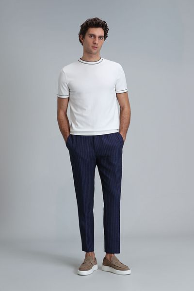 Lufian Men's Sweater Steve Ecru