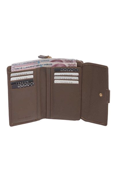 Tergan Beige Genuine Leather Women's Wallet - S1Cb 00005813 -B56