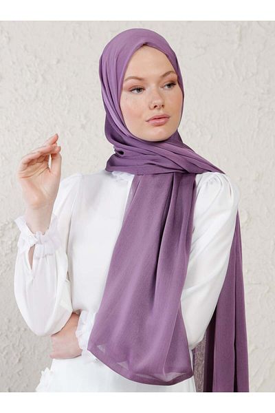 Tuva Şal Janjan Double Layer Shawl on Lilac