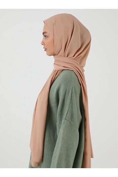 Tuva Şal Women's Crepe Shawl Dark Beige393620