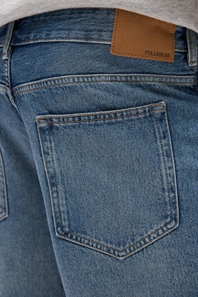 Pull & Bear Standard fit denim bermuda şort