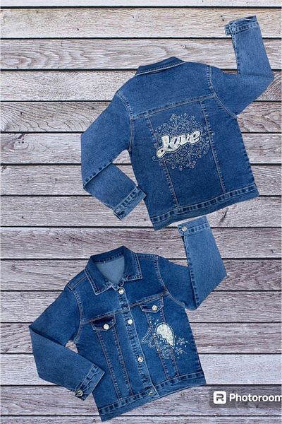diamondstar Girl's Stone Strap Denim Jacket Age 8/12