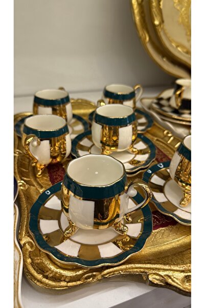 Handmade طقم فناجين قهوة من البورسلين مرسومة يدويًا من ESTERHOMEDECOR مكون من...