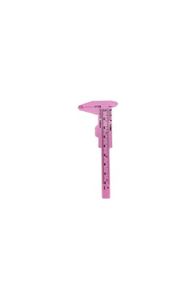 İthalSepeti 1 Piece 80mm Mini Permanent Makeup Microblading Setting Eyebrow Measuring Ruler (Caliper) Pink