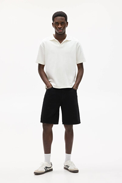 Pull & Bear Standard fit denim bermuda şort