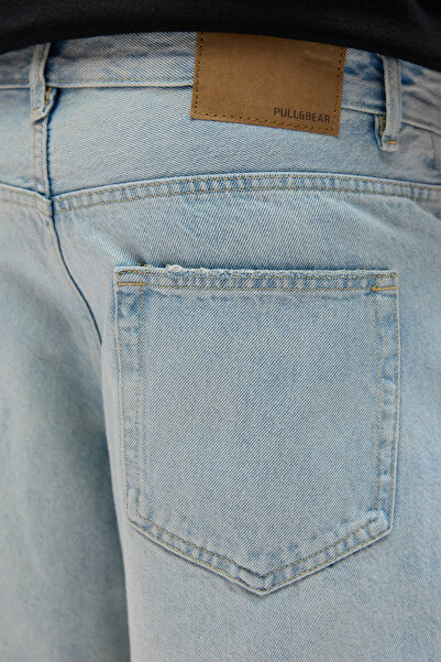 Pull & Bear Standard fit denim bermuda şort