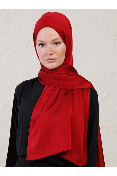 Tuva Şal Janjan Double Layer Shawl - Light Burgundy -
